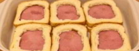 горячие бутерброды с окороком, помидорами и яйцами. Шаг 5