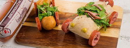 горячий бутерброд с колбасой и сметанным соусом. Шаг 6