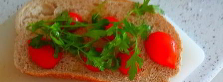 горячий бутерброд с помидорами. Шаг 3