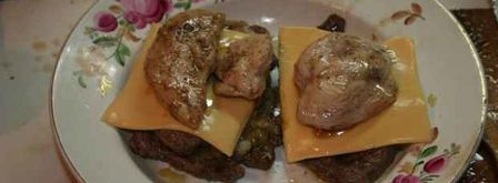 курица с печенью под ананасом и мясной бутерброд. Шаг 33