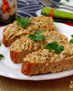 Намазка для бутербродов с индейкой, шампиньонами и корейской морковью