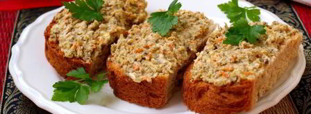 намазка для бутербродов с индейкой, шампиньонами и корейской морковью. Шаг 5