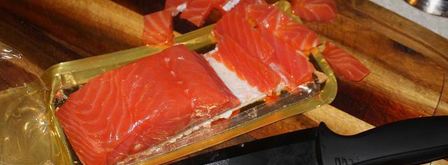 салат-бутерброд с копченой семгой. Шаг 2