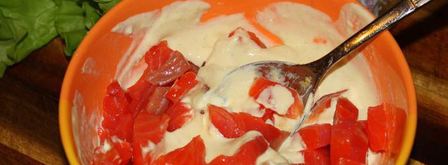 салат-бутерброд с копченой семгой. Шаг 3