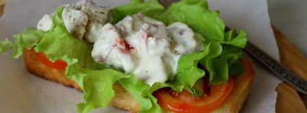 салат-бутерброд с копченой семгой. Шаг 5