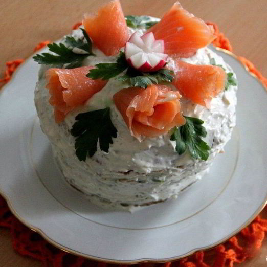 Шведский бутербродный торт