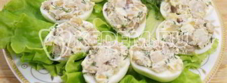 яйца фаршированные грибами. Шаг 7