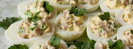 яйца, фаршированные ветчиной. Шаг 6