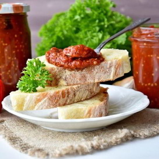 Рецепт айвара-икры из запеченной паприки с баклажанами