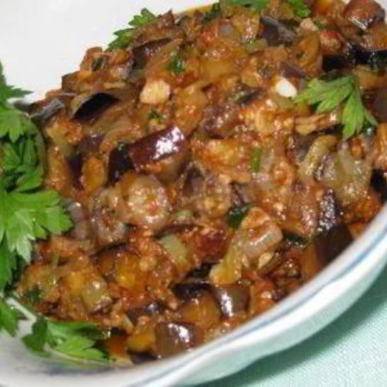 Рецепт баклажанной икры по-гречески
