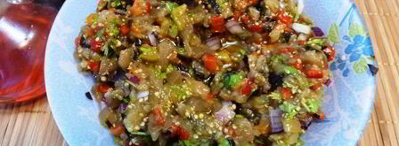 икра из запеченных овощей с оливками и каперсами. Шаг 4