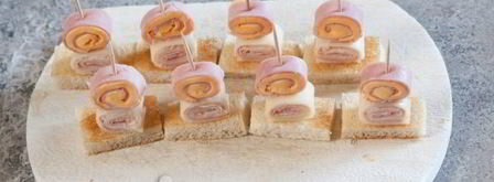 канапе с ветчиной и сыром. Шаг 13