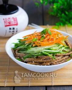 Холодная закуска из домашней овсяной лапши