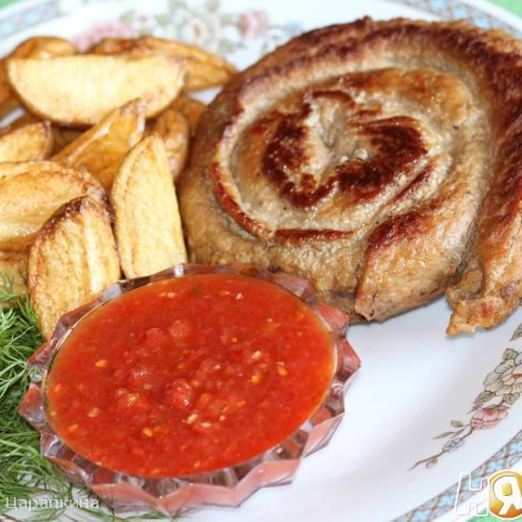 Мясная улитка из баклажан