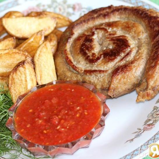 Рецепт мясной улитки из баклажан