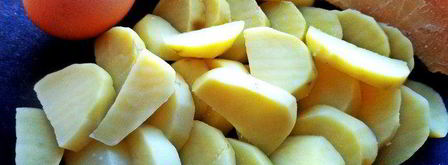 фриттата с картофелем, чечевицей и оливками. Шаг 2