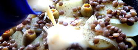 фриттата с картофелем, чечевицей и оливками. Шаг 11