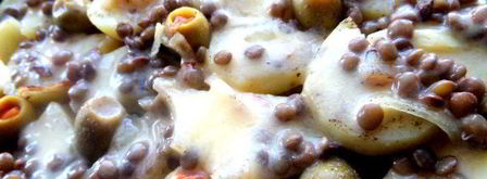 фриттата с картофелем, чечевицей и оливками. Шаг 12