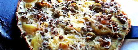 фриттата с картофелем, чечевицей и оливками. Шаг 14