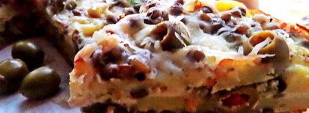 фриттата с картофелем, чечевицей и оливками. Шаг 17