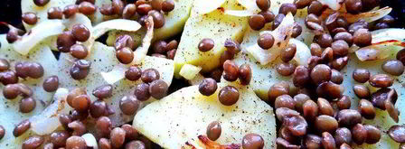 фриттата с картофелем, чечевицей и оливками. Шаг 5