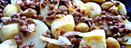 фриттата с картофелем, чечевицей и оливками. Шаг 8