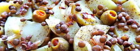 фриттата с картофелем, чечевицей и оливками. Шаг 10