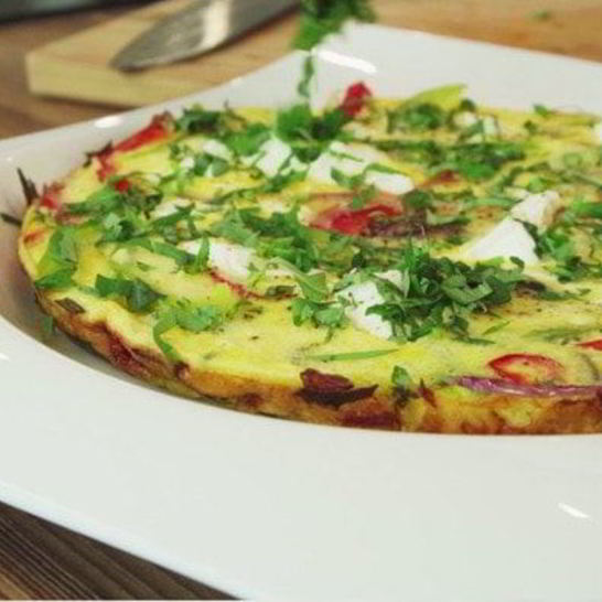 Рецепт фриттаты со сладким перцем и фетой