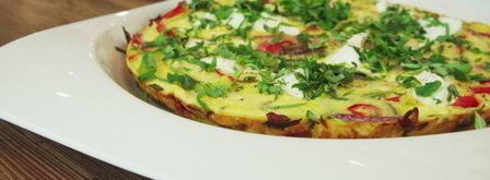 фриттата со сладким перцем и фетой. Шаг 11