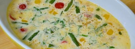 фриттата со стручковой фасолью помидорами черри и грибами. Шаг 9