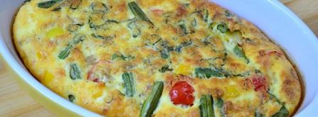 фриттата со стручковой фасолью помидорами черри и грибами. Шаг 10