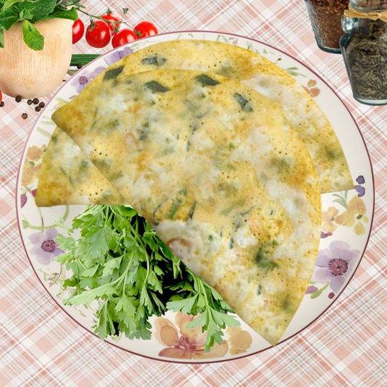 Рецепт омлета на пару с зеленью