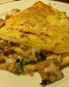 Омлет с белыми грибами и эстрагоном по-французски