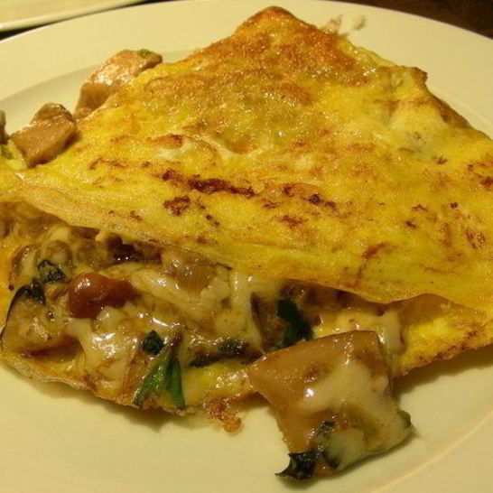 Рецепт омлета с белыми грибами и эстрагоном по-французски