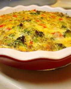 Омлет с брокколи и чечевицей