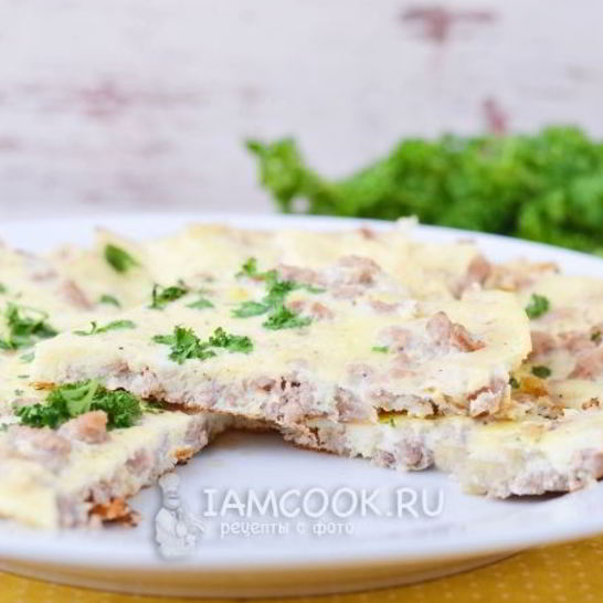 Рецепт омлета с фаршем по дюкану