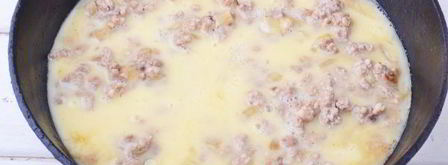 омлет с фаршем по дюкану. Шаг 6