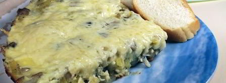 омлет с грибами и картофелем. Шаг 6