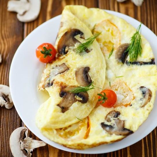 Рецепт омлета с грибами