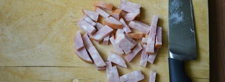 омлет с колбасой и помидорами в духовке. Шаг 3