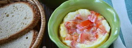 омлет с колбасой и помидорами в духовке. Шаг 10