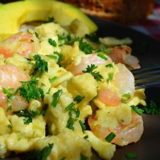 Рецепт омлета с креветками