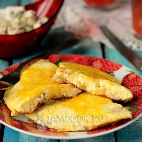 Рецепт омлета с курицей