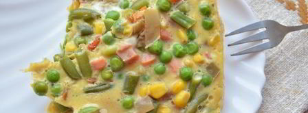 омлет с мексиканской овощной смесью. Шаг 6