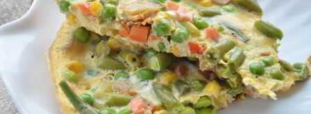 омлет с мексиканской овощной смесью. Шаг 7