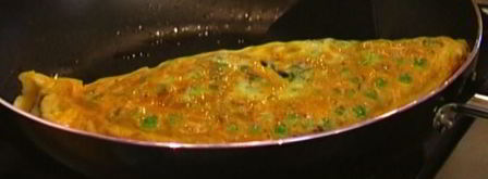 омлет с мятой и зеленым горошком. Шаг 6