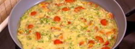 омлет с помидорами и картофелем. Шаг 7