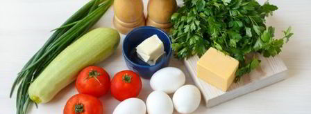 омлет с помидорами, кабачками и сыром в духовке. Шаг 2