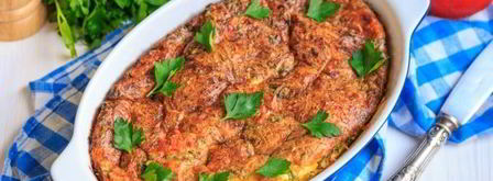 омлет с помидорами, кабачками и сыром в духовке. Шаг 12