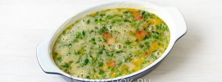 омлет с помидорами, кабачками и сыром в духовке. Шаг 10